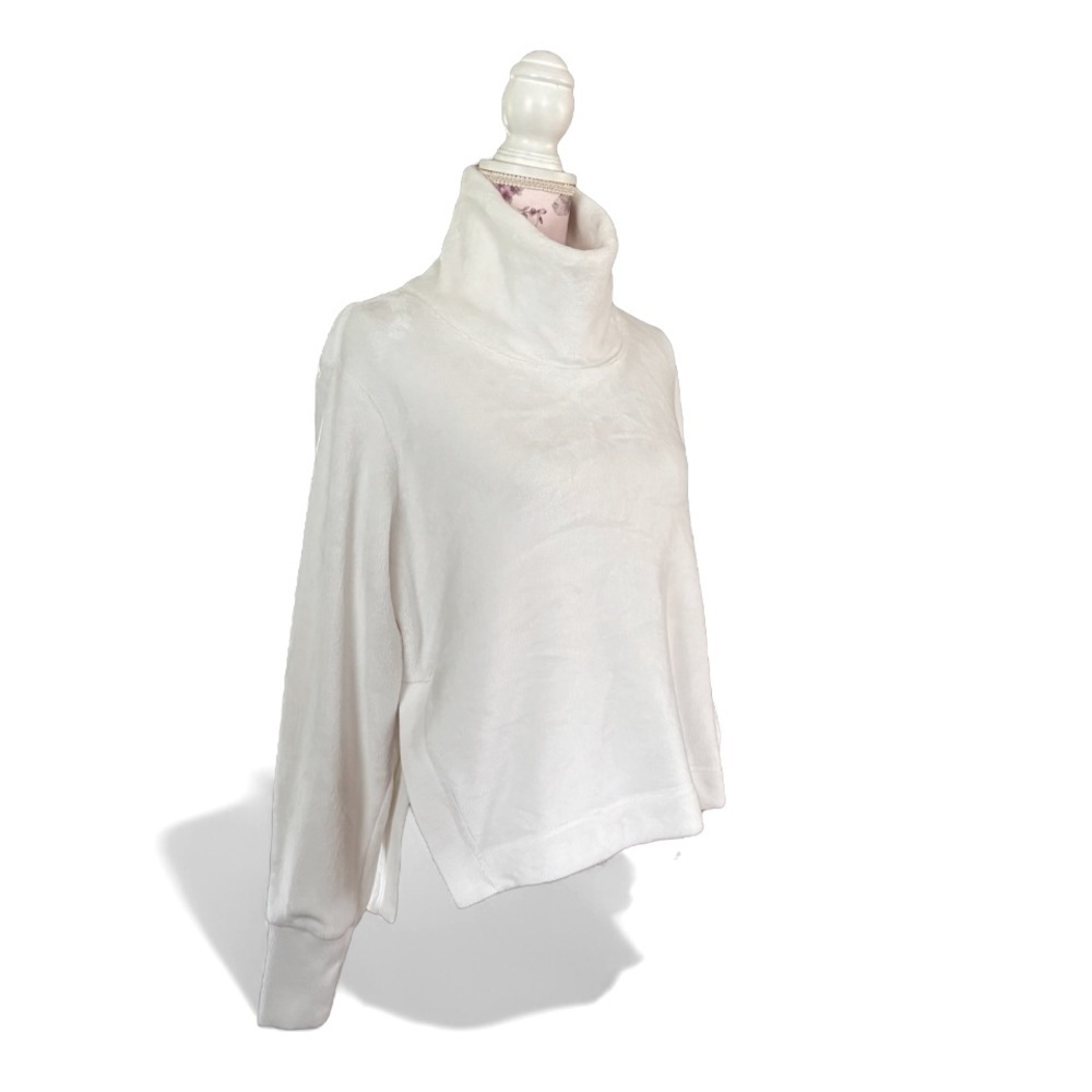 ATHLETA Double Cozy Karma Funnel Neck Sweatshirt, Sea Salt - Picture 5 of 5
